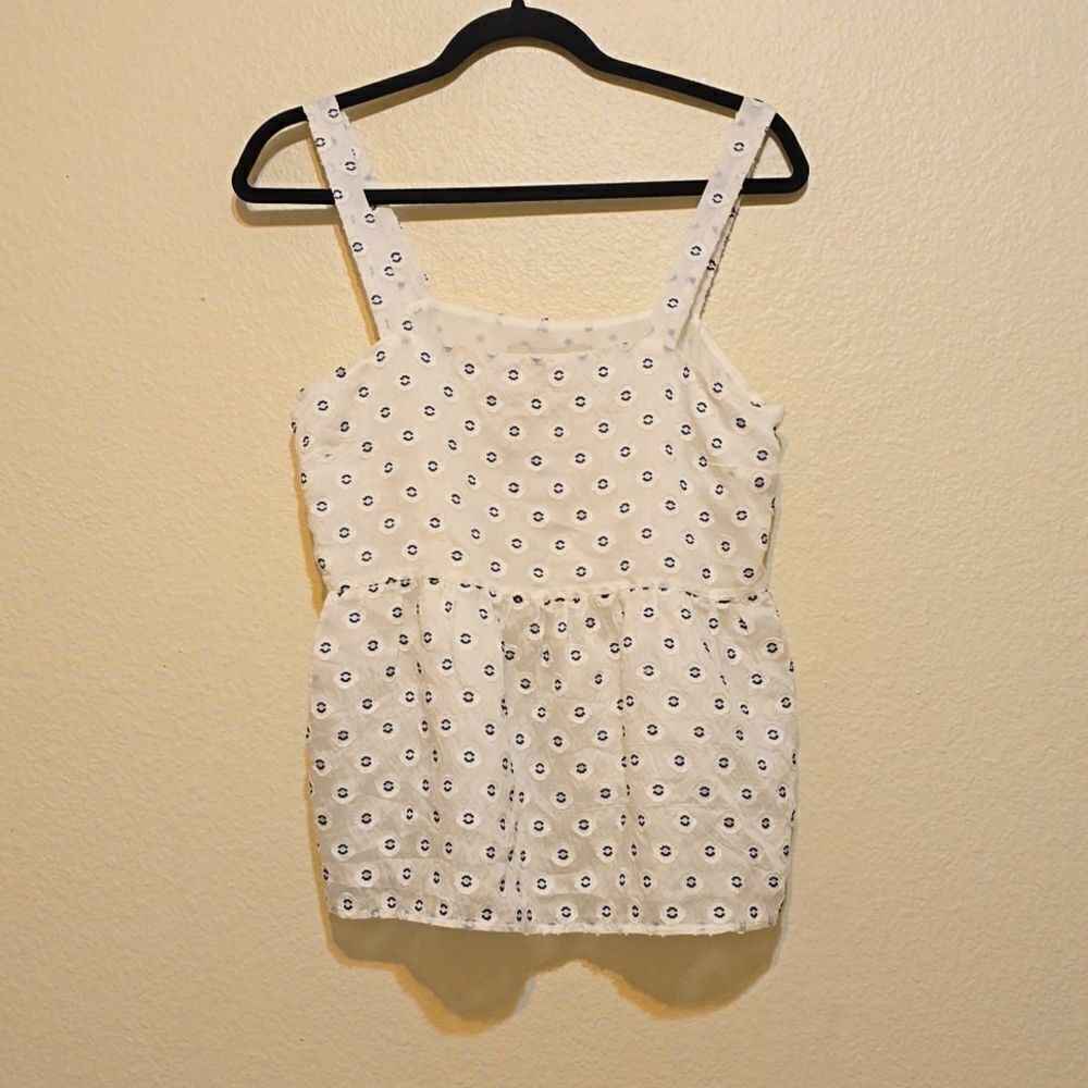 NWT Loft Eyelet Petite Clip Peplum Cami, size 4